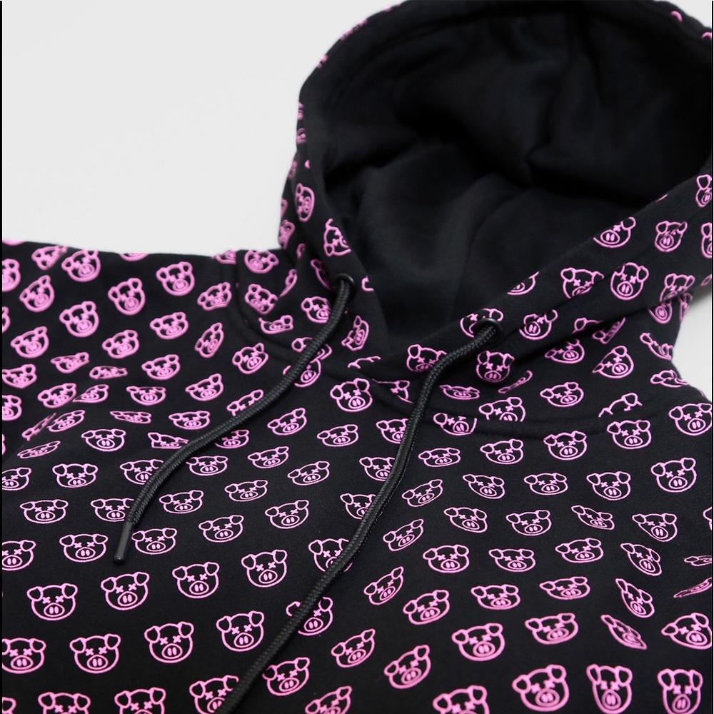 Shane Dawson All Over Pig Hoodie Black New - Picture 2 of 5